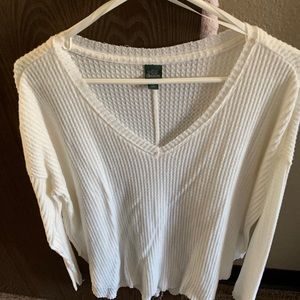 Waffle knit sweater